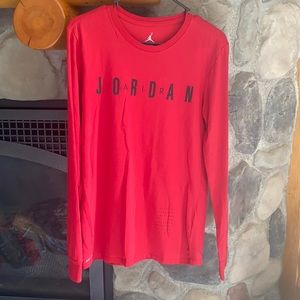 Red Air Jordan long sleeve